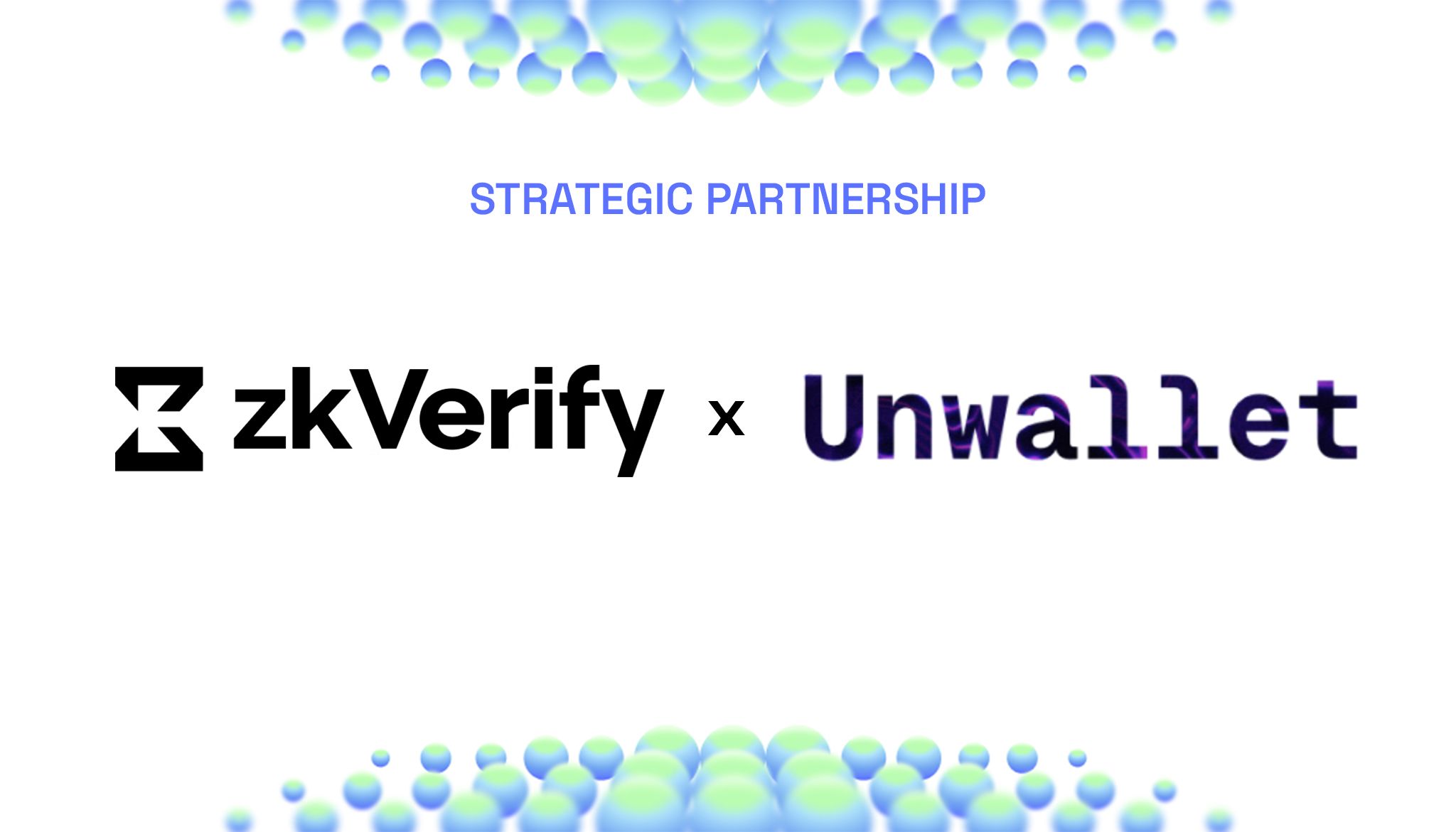 a logo for a strategic partnership between zk verify and unwallet .