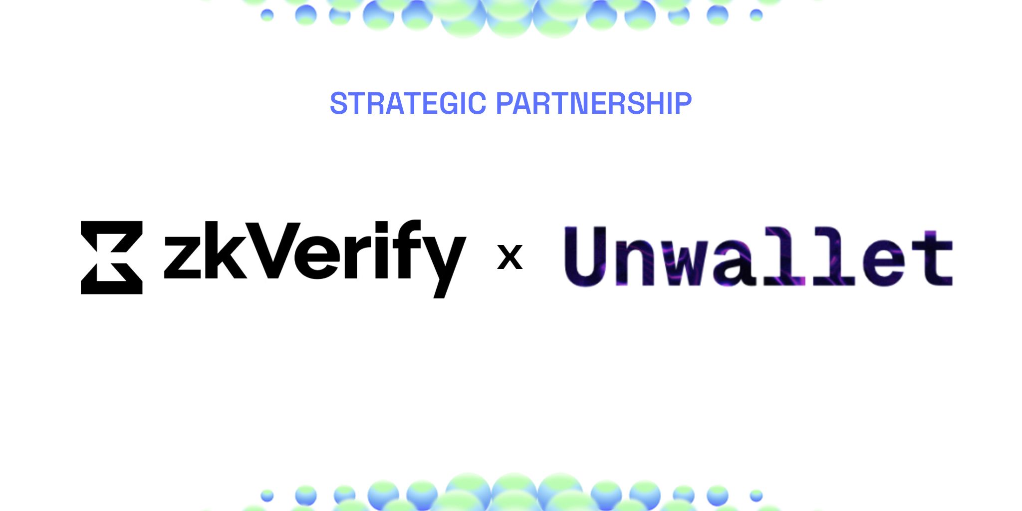 a logo for a strategic partnership between zk verify and unwallet .