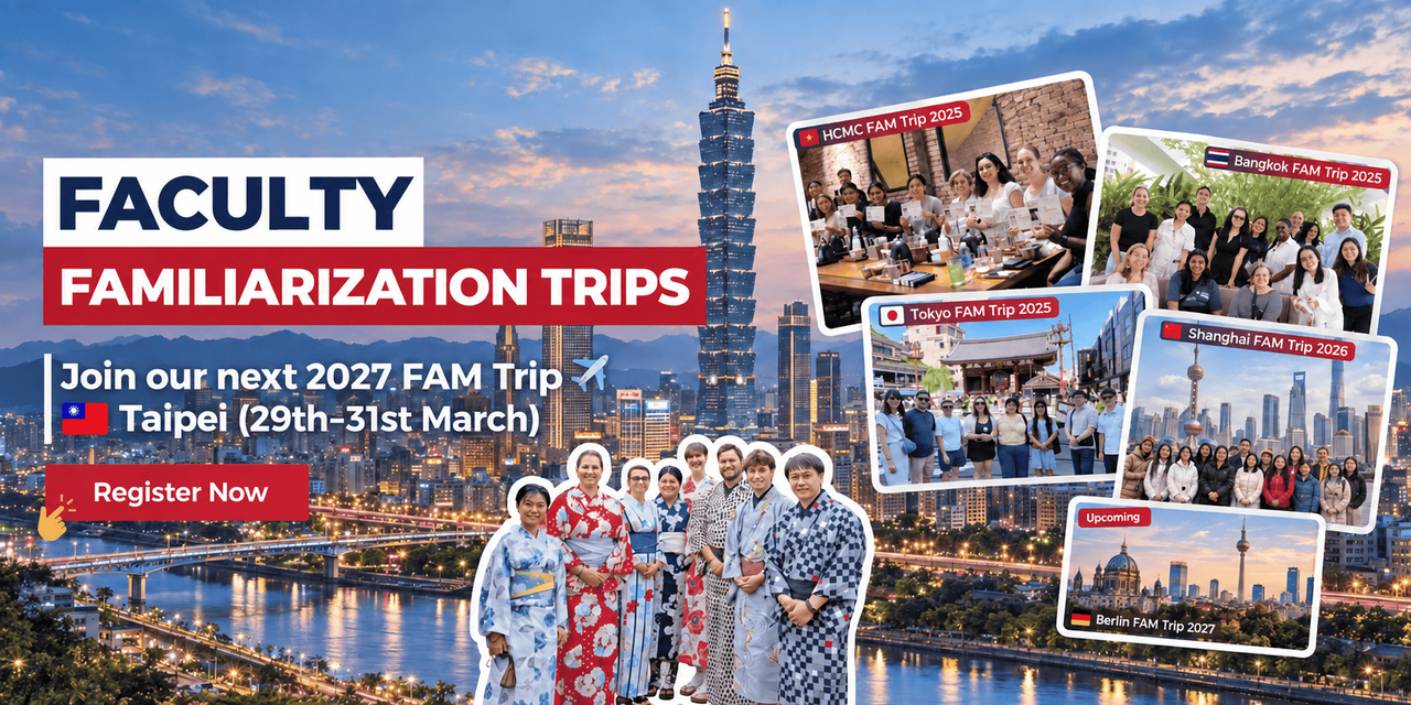 CRCC Global Faculty Familiarization Trips in Taipei, March 29-31, 2027