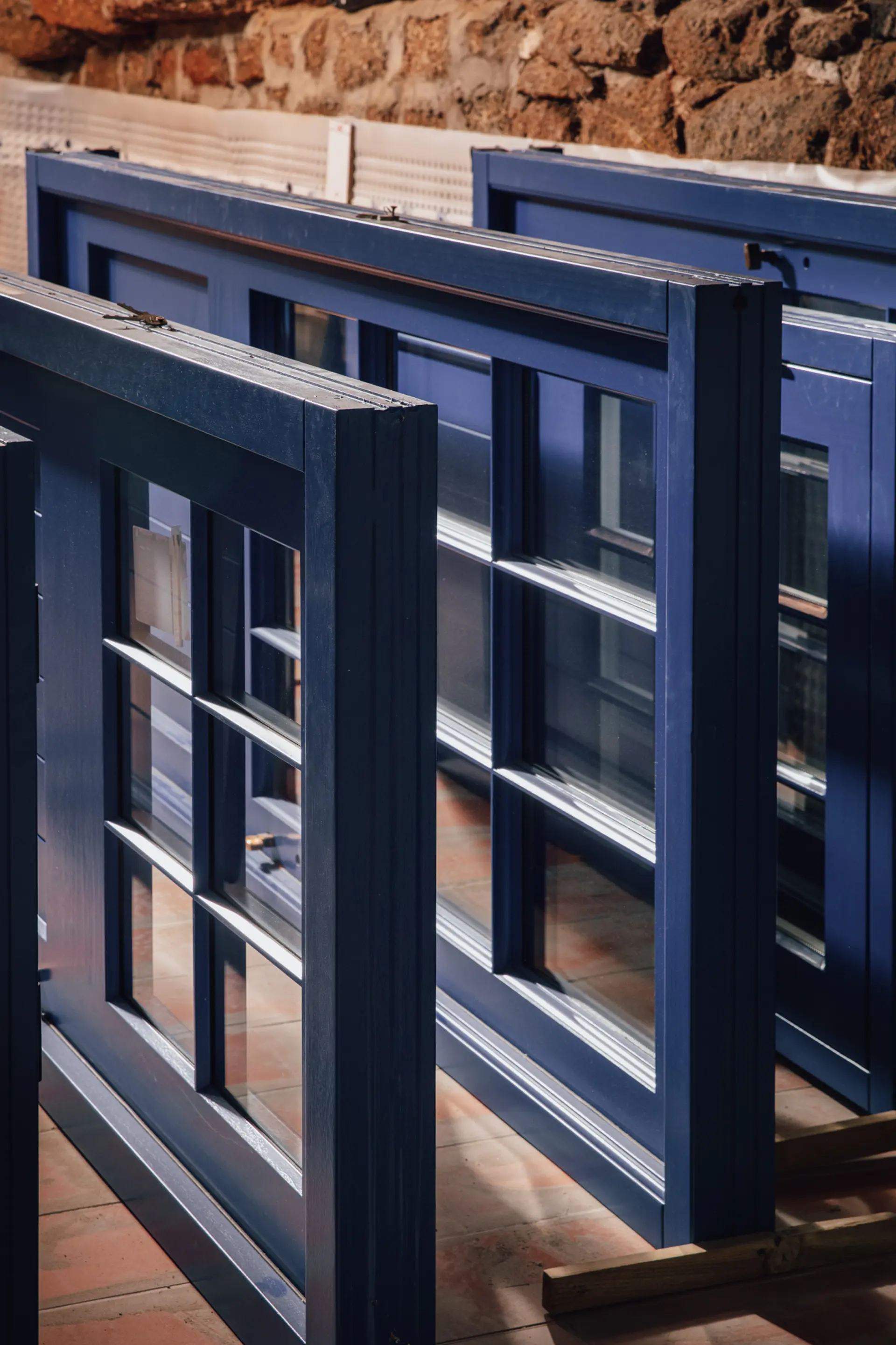 Sash Windows Blue Exterior 2 - Sash window in Blue