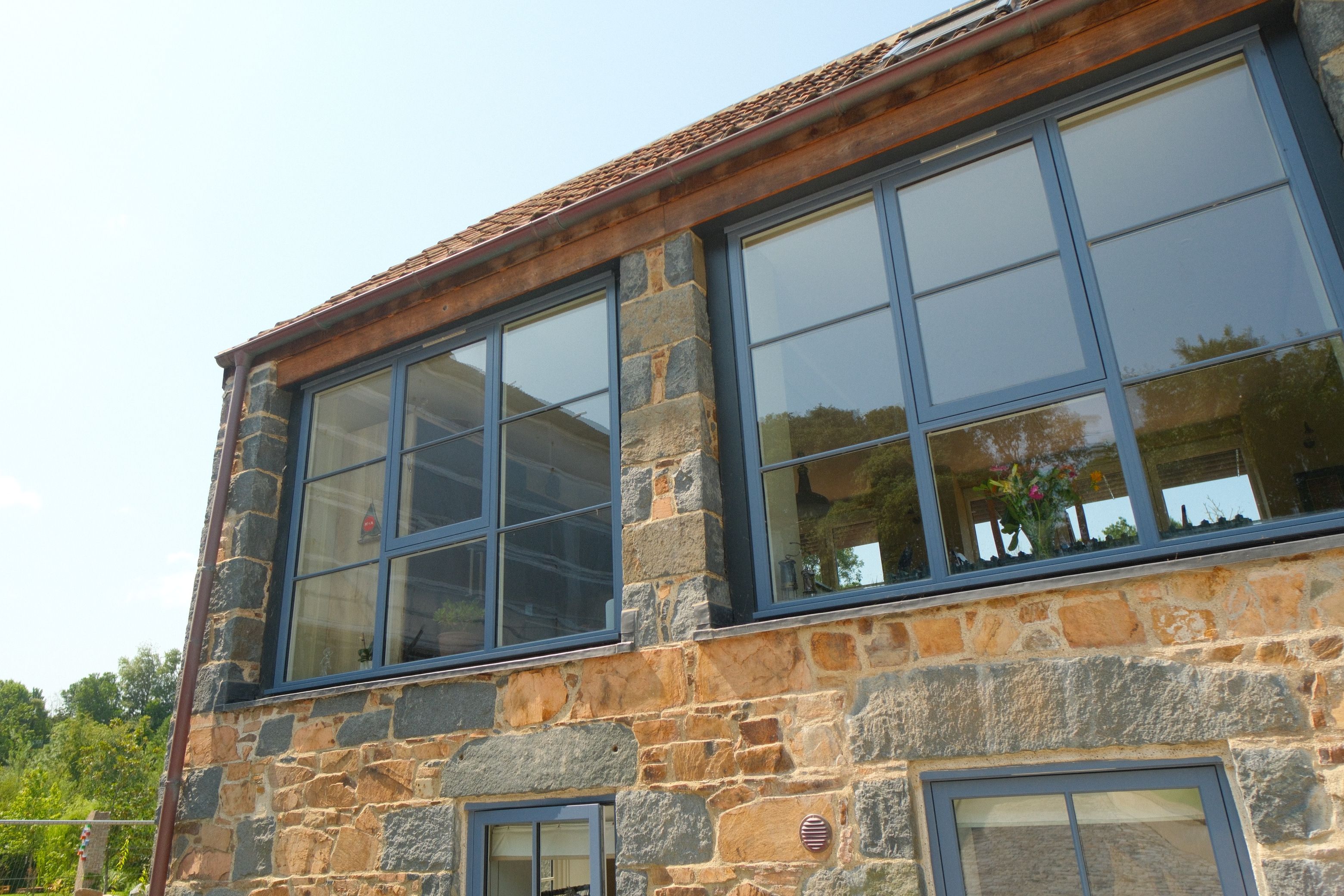 Blue Casement Window