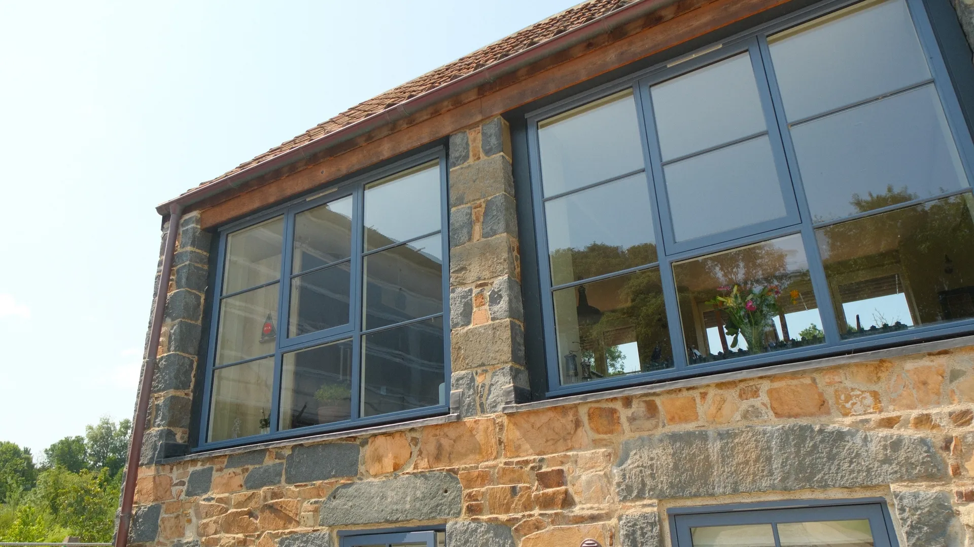 Blue Casement Window