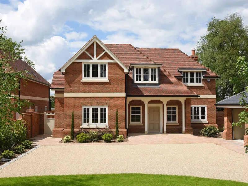 new build home featuring timber windows and doors