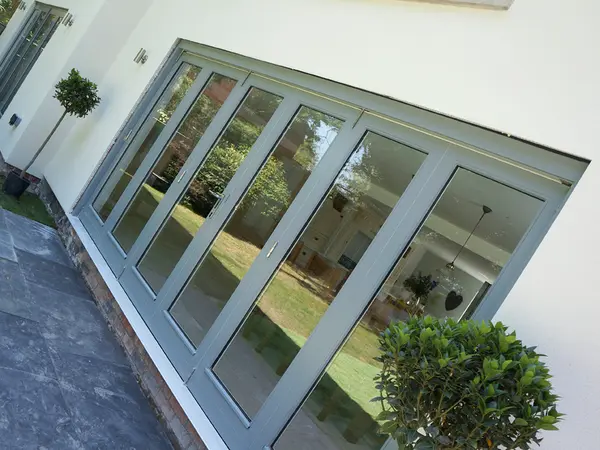 Bifold Door Grey Exterior 6 - Bi-fold door in Grey