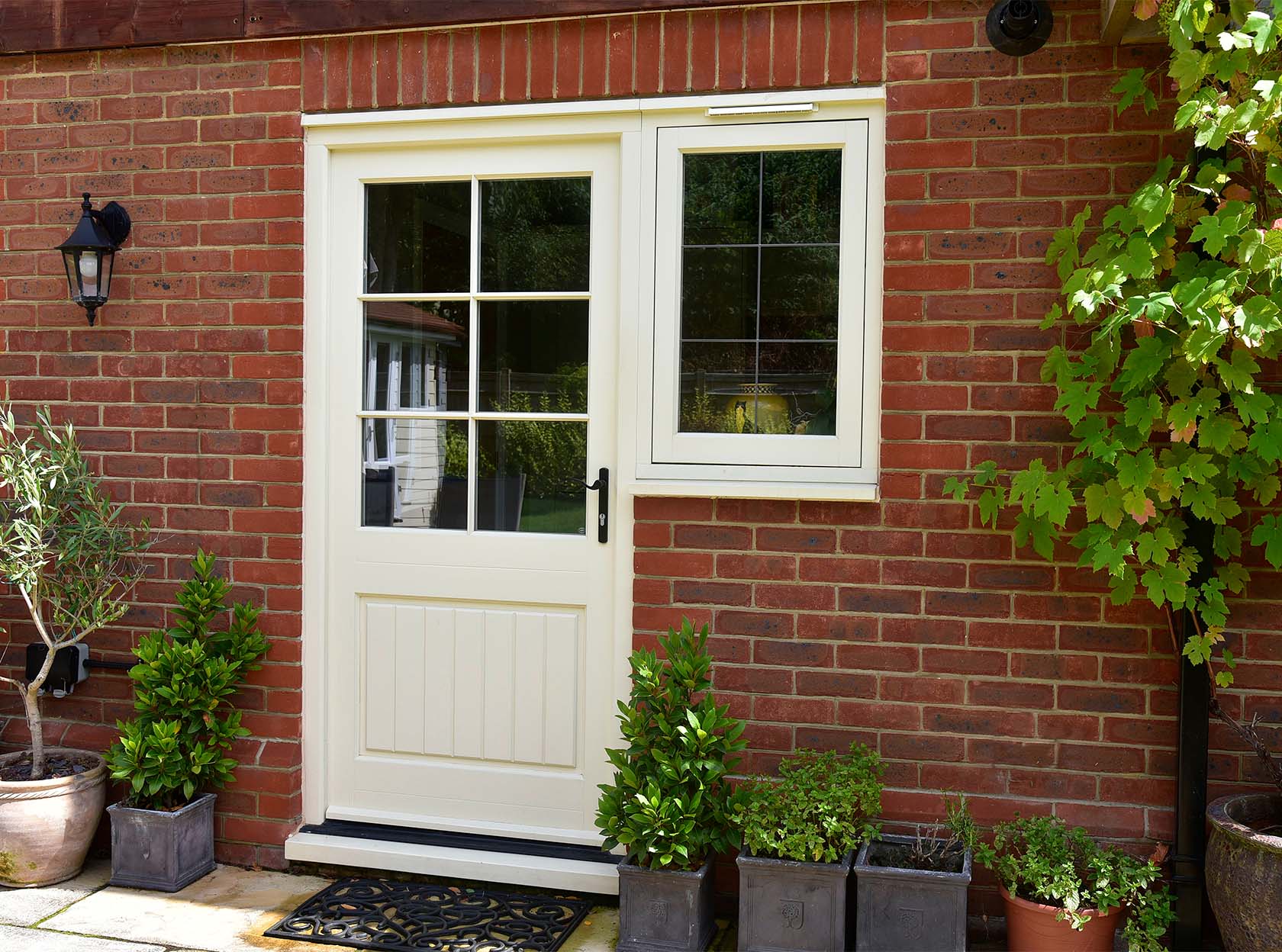 entrance door with flag window