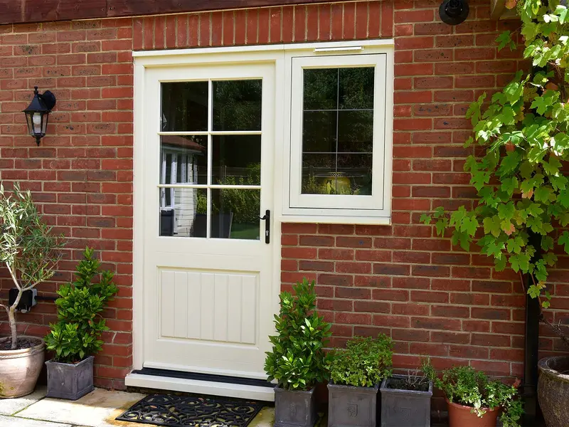 entrance door with flag window