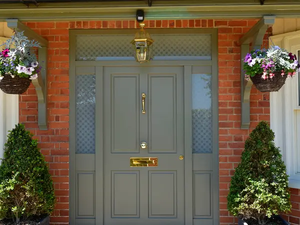 Entrance Door Green Exterior 6 - Entrance Door in Green