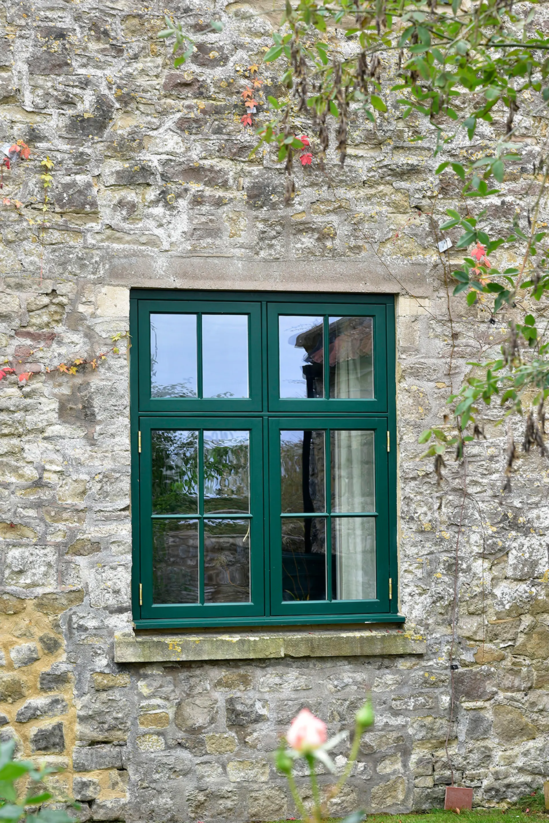 Casement Windows Green Exterior - Casement window in Green