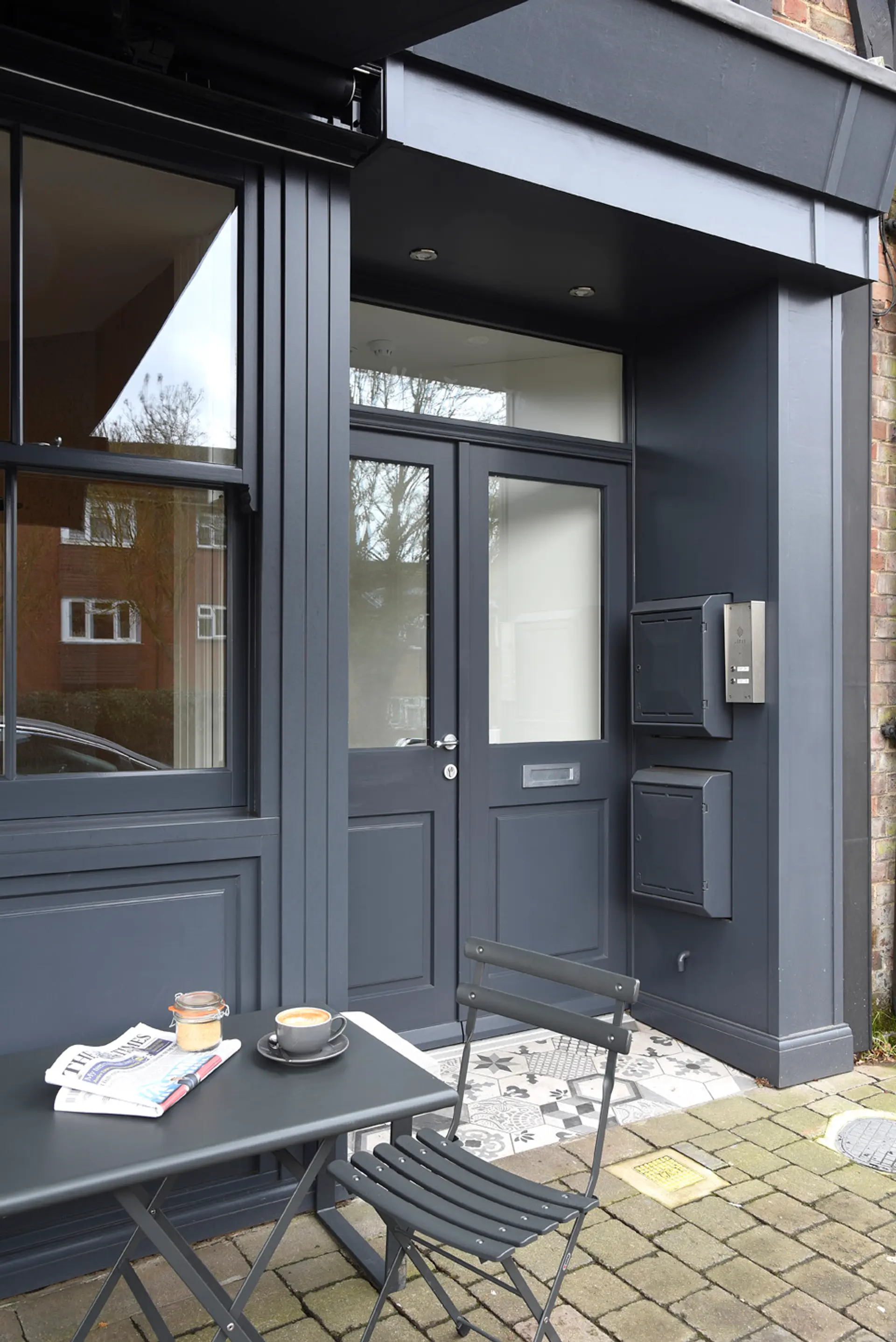 Doors Grey Commercial Exterior 2 - Entrance Door in Grey