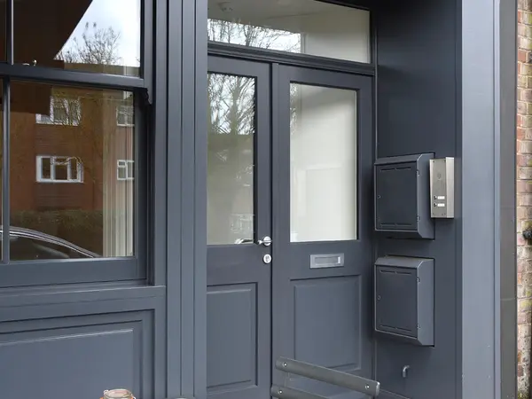 Doors Grey Commercial Exterior 2 - Entrance Door in Grey