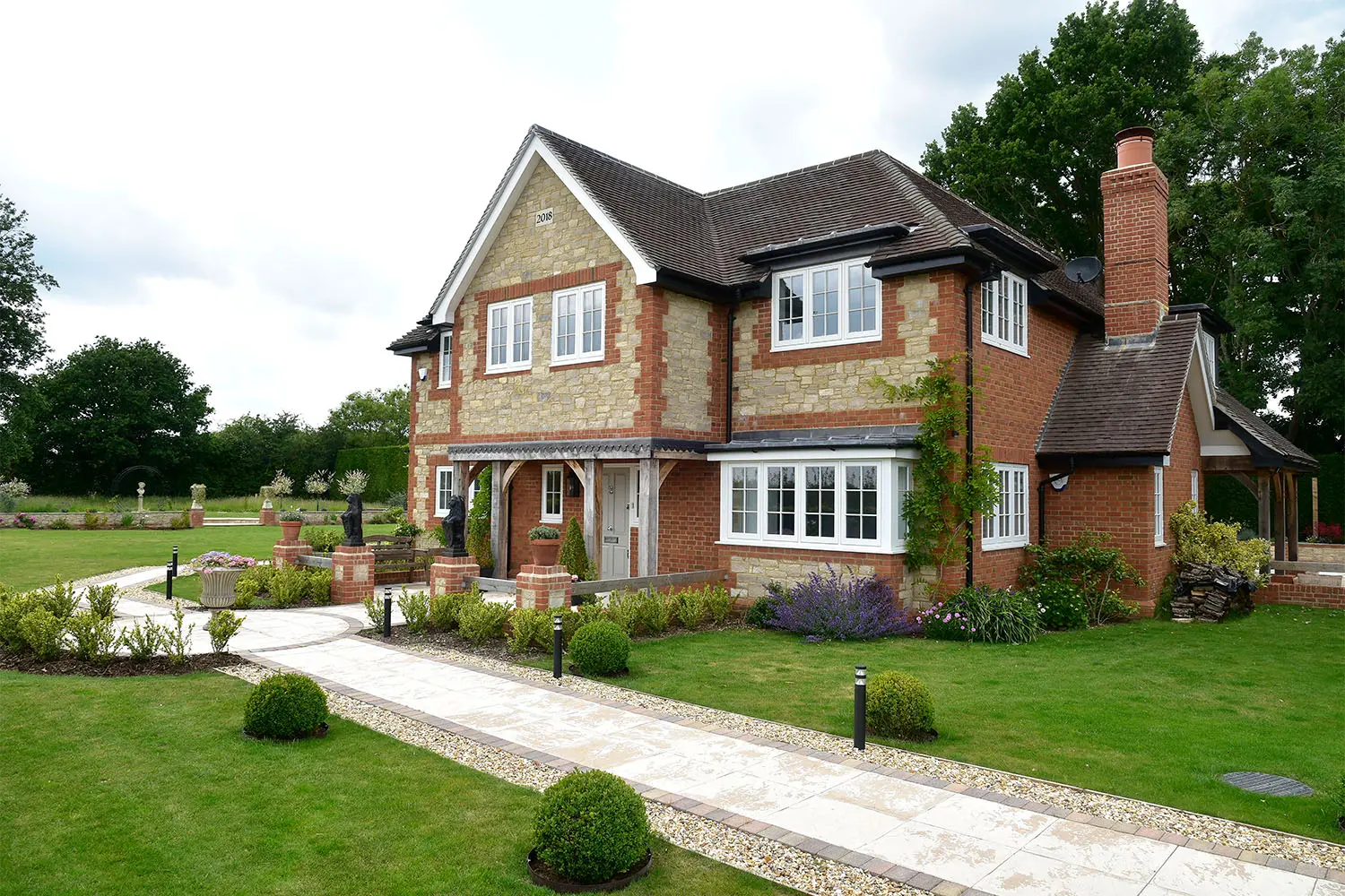 Surrey New Build Elevated With Classic Timber Detailing