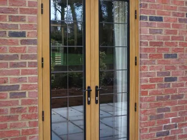 French Door Stained Exterior - French door in Stained