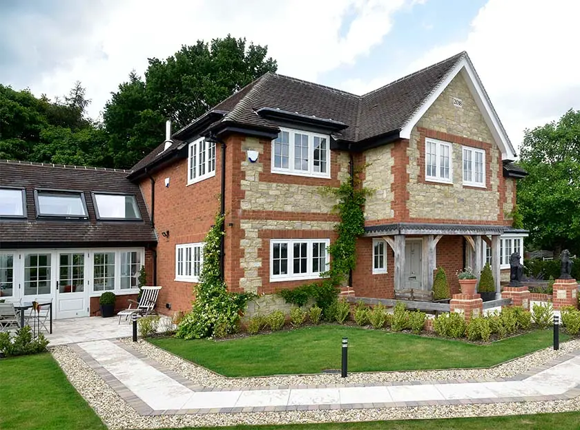 Surrey New Build Elevated With Classic Timber Detailing