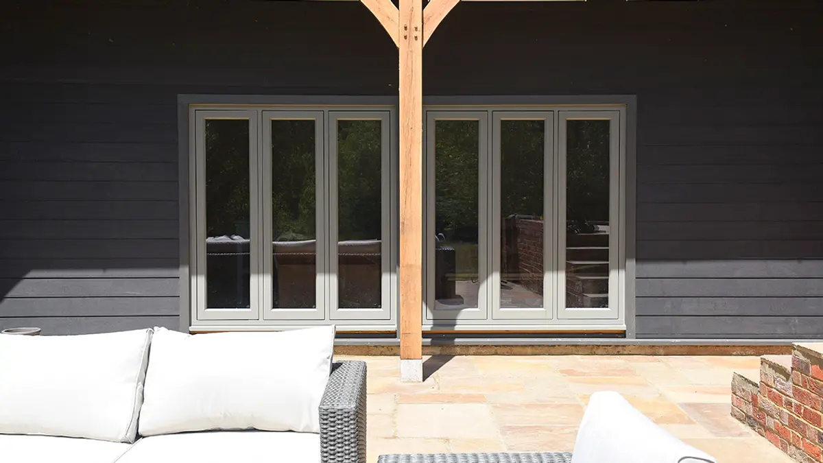 70s Home Reborn with Elegant Wooden Windows & Doors