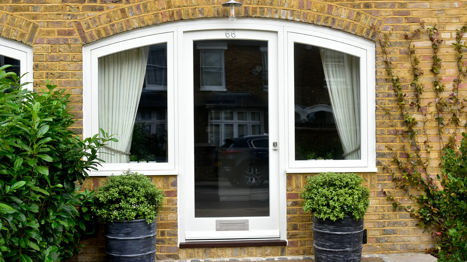 Entrance Door White Exterior 4 - Entrance Door in White