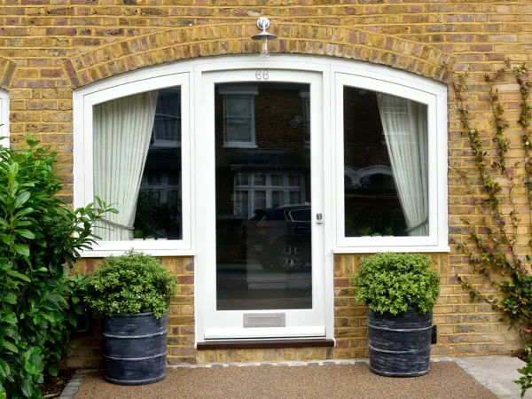 Entrance Door White Exterior 4 - Entrance Door in White