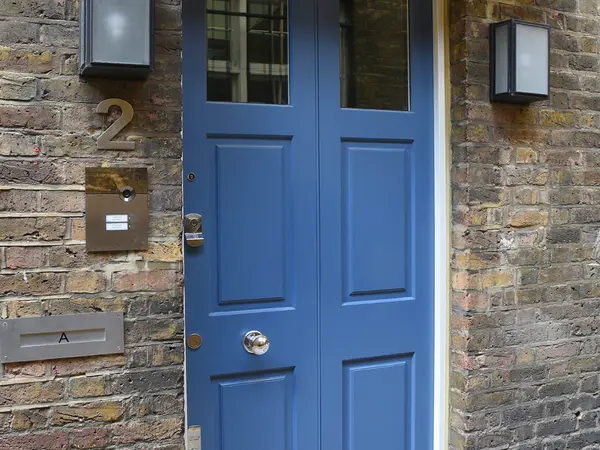 Entrance Door Blue Exterior 3 - Entrance Door in Blue