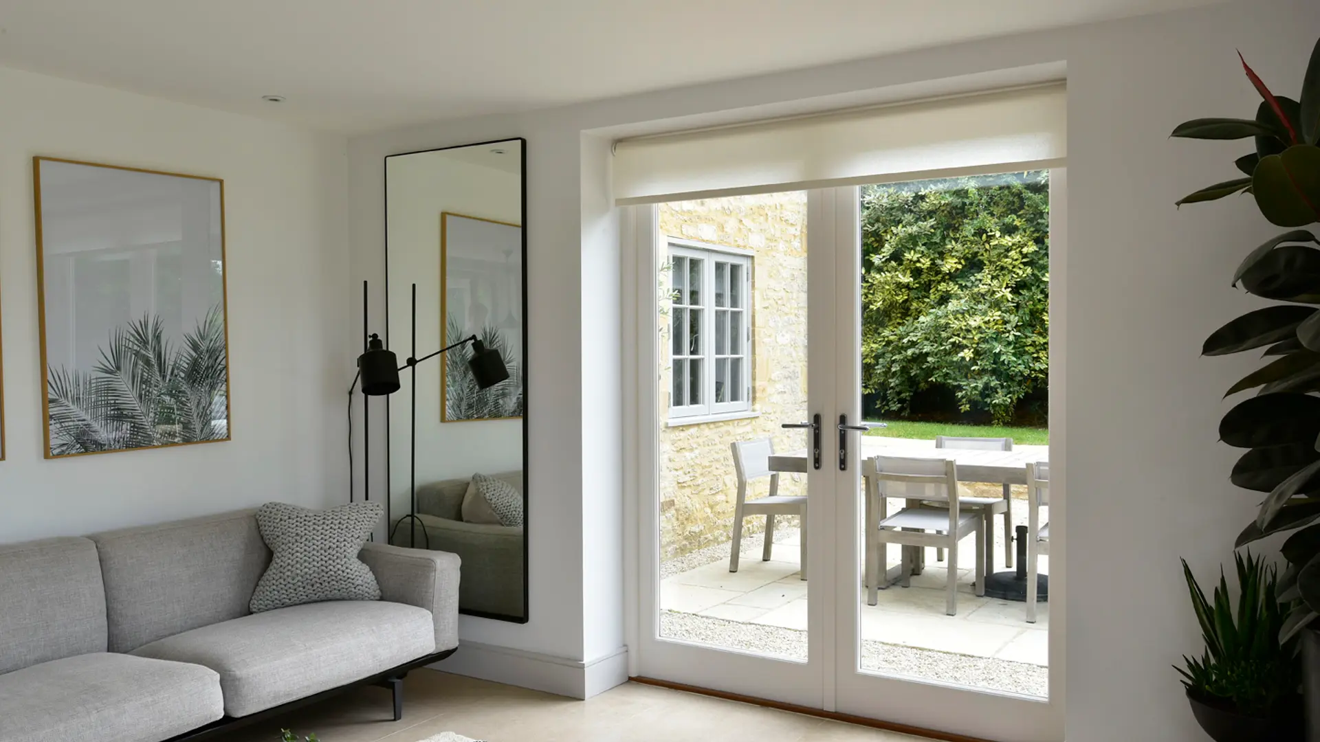 French Door White Interior 9 - French door in White