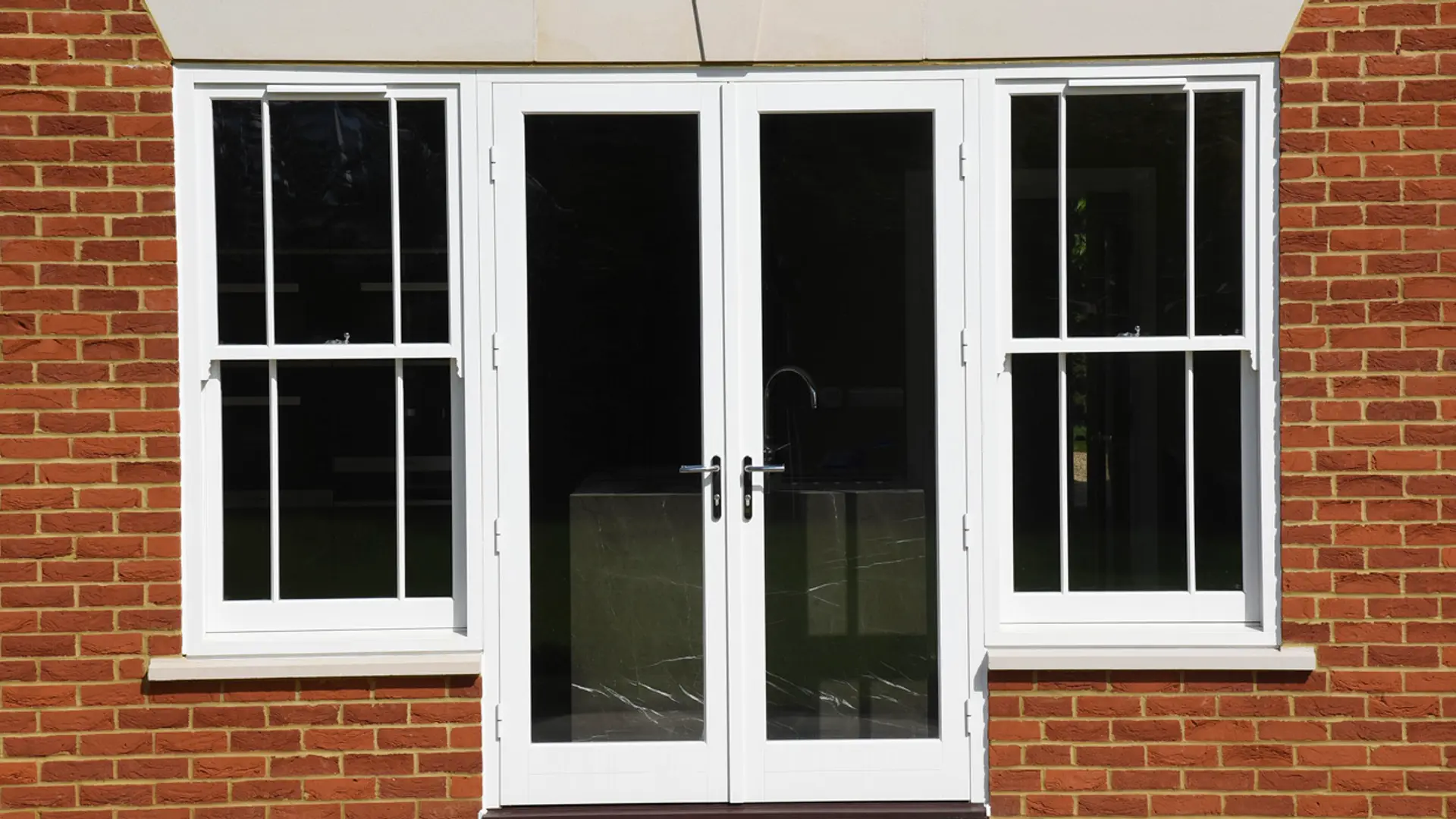 French Door White Exterior 36 - French door in White