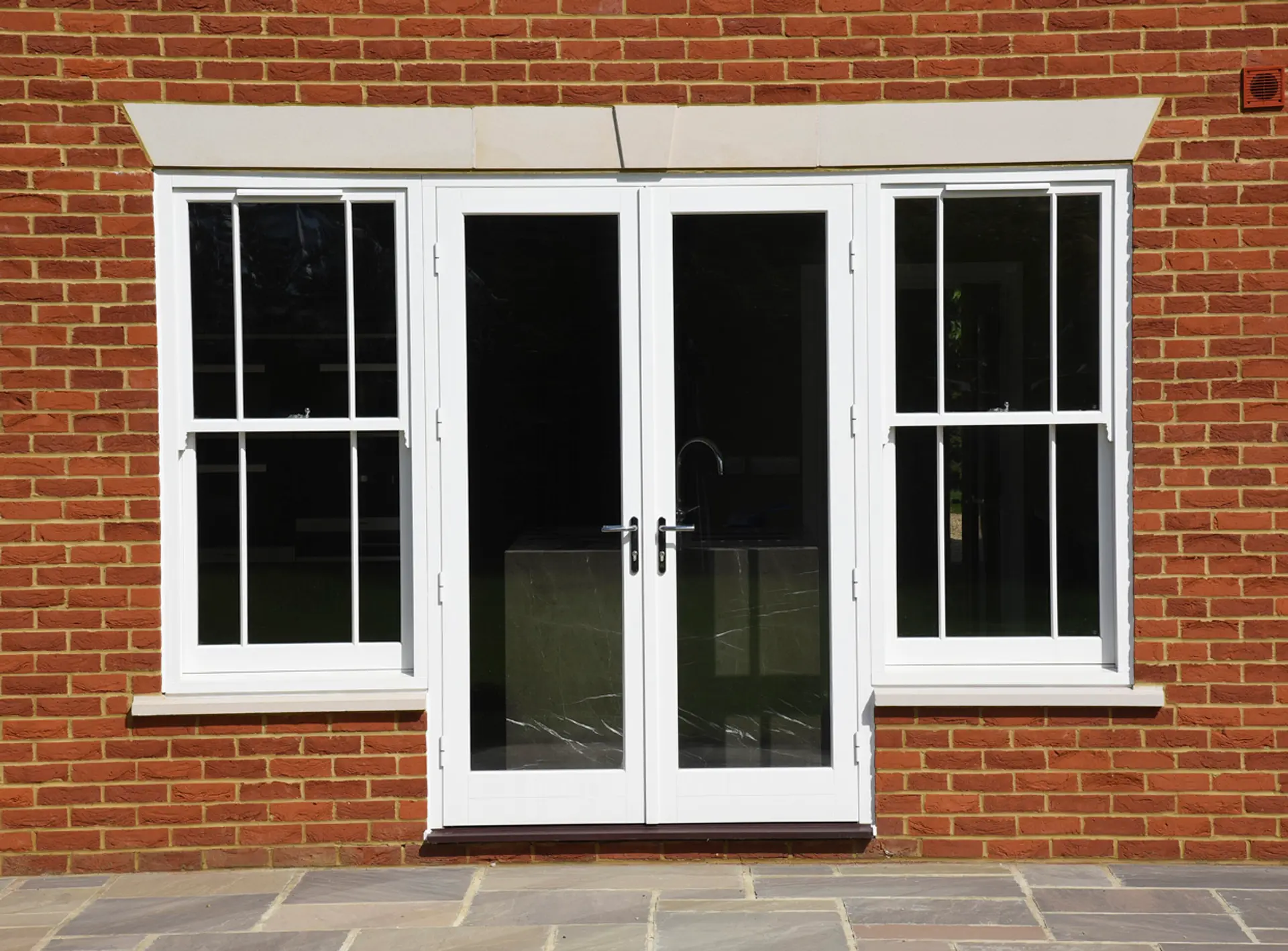 French Door White Exterior 36 - French door in White