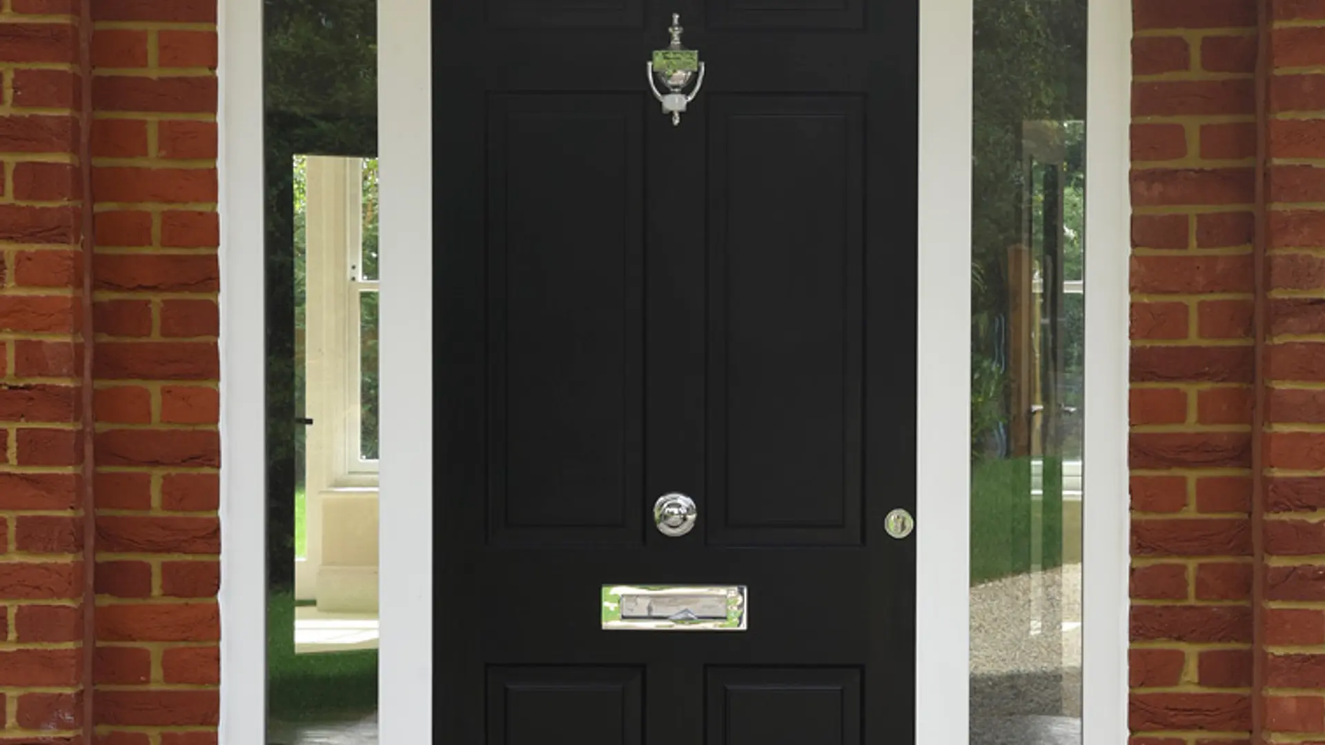 Entrance Door Black Exterior 11 - Entrance Door in Black