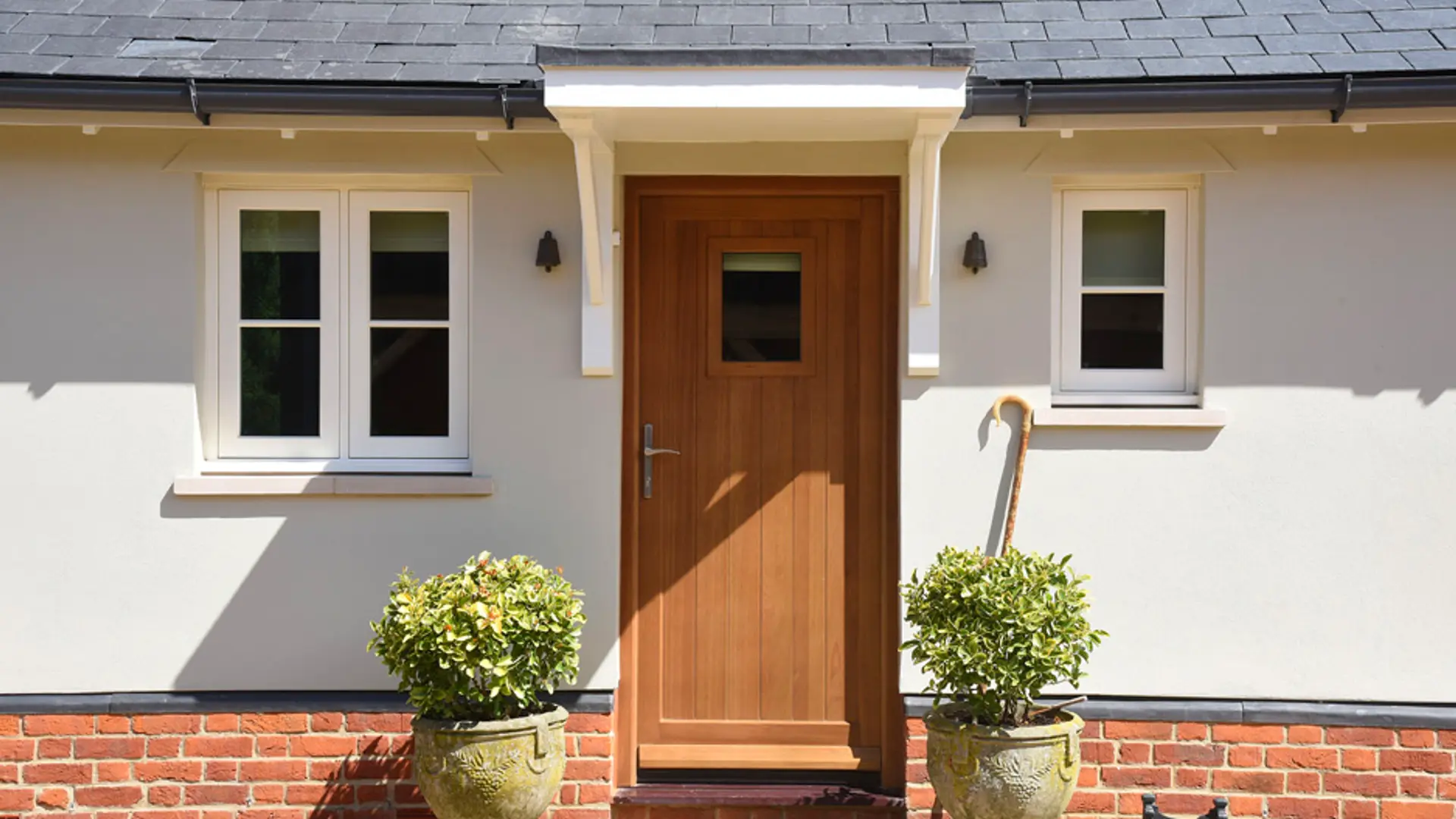 Entrance Door Stained Exterior - Entrance Door in Stained