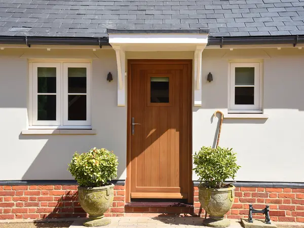 Entrance Door Stained Exterior - Entrance Door in Stained