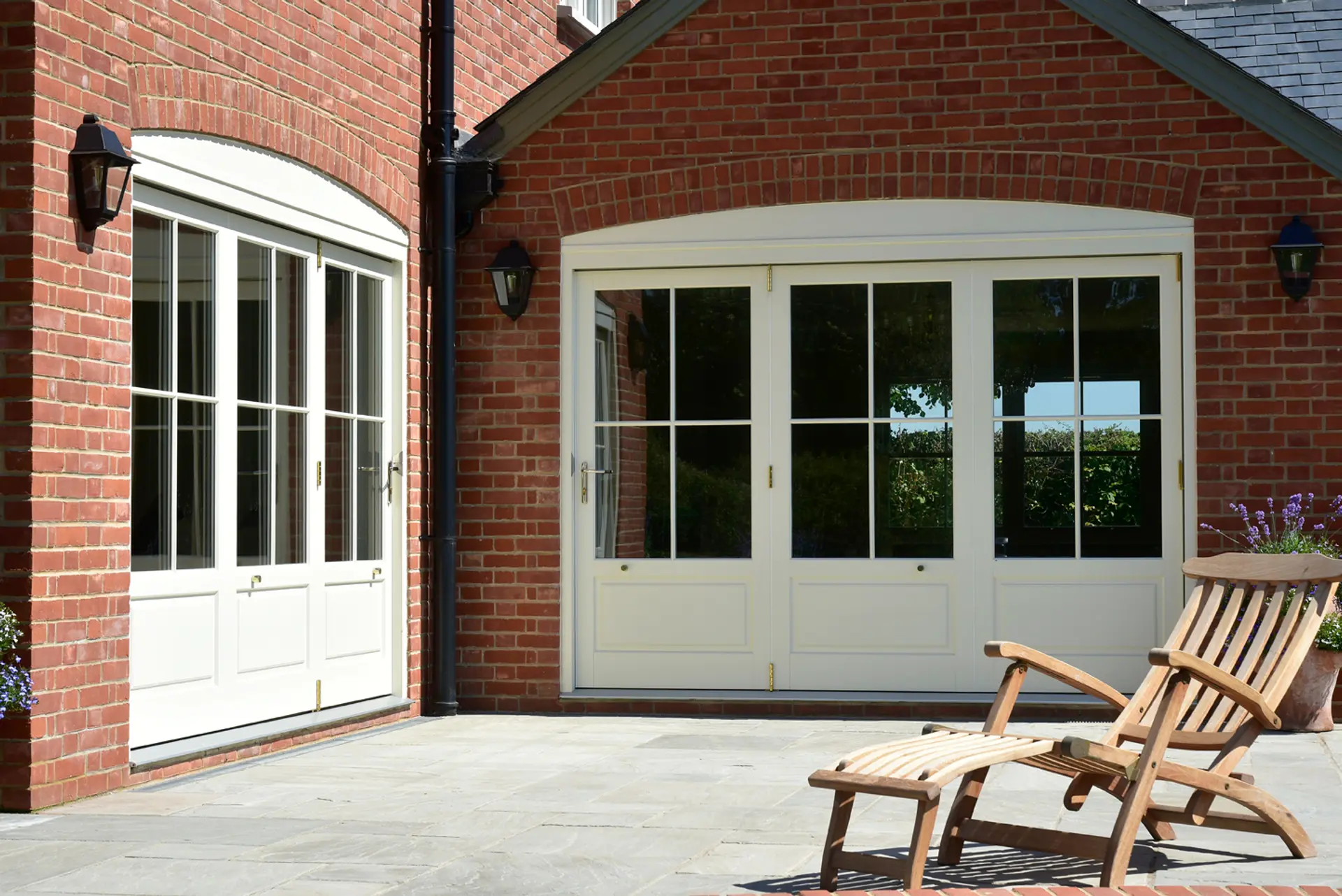 Bifold Door White Exterior 7 - Bi-fold door in White
