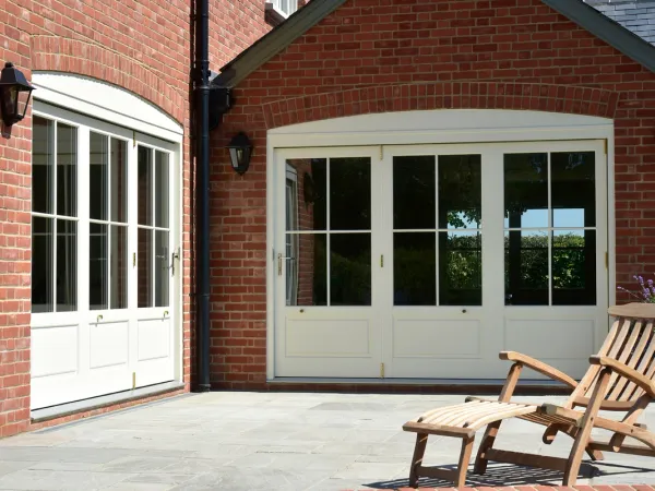 Bifold Door White Exterior 7 - Bi-fold door in White