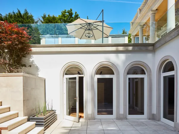 Single Door White Exterior 3 - Single door in White