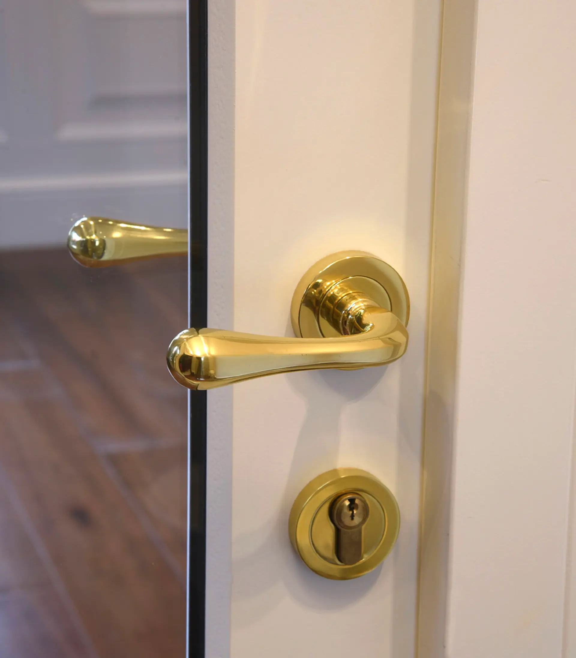 Mumford & Wood Ironmongery Brass Single Door - in