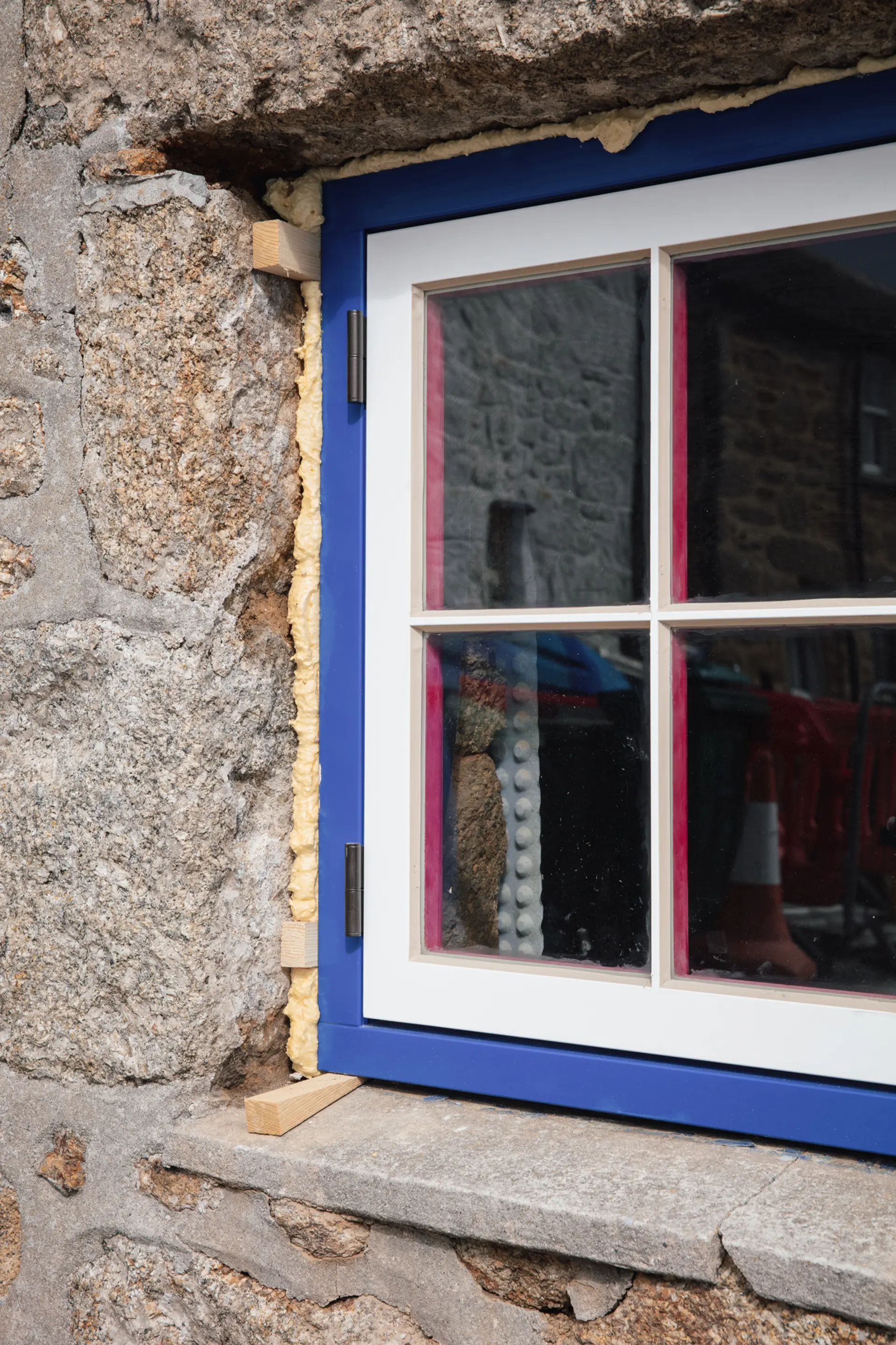 Sash Windows Blue Exterior - Sash window in Blue