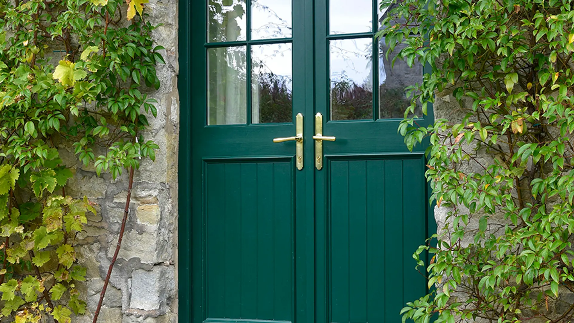 French Door Green Exterior - French door in Green