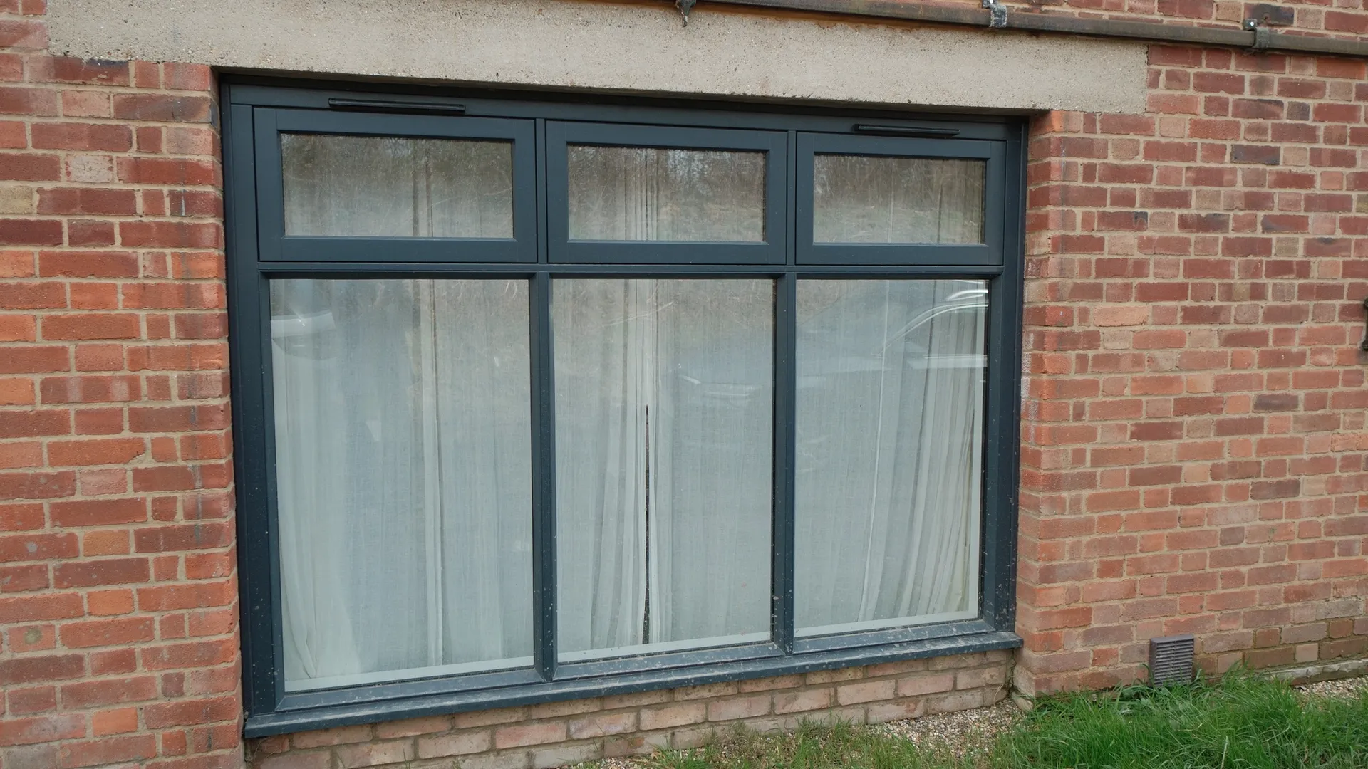 Casement Windows Grey Exterior - Casement window in Grey
