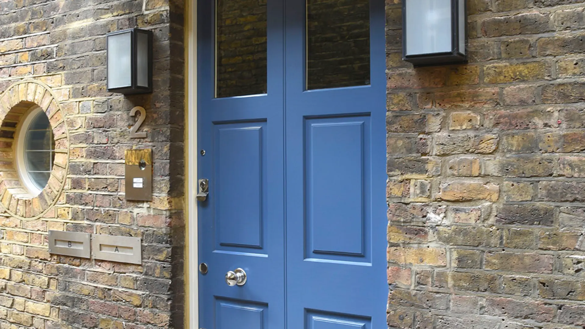 Entrance Door Blue Exterior 2 - Entrance Door in Blue