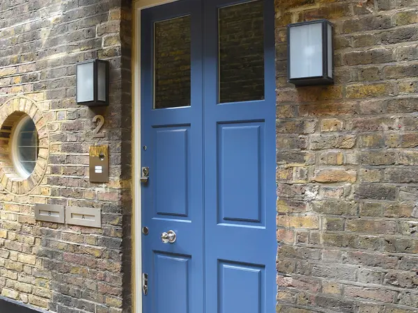 Entrance Door Blue Exterior 2 - Entrance Door in Blue
