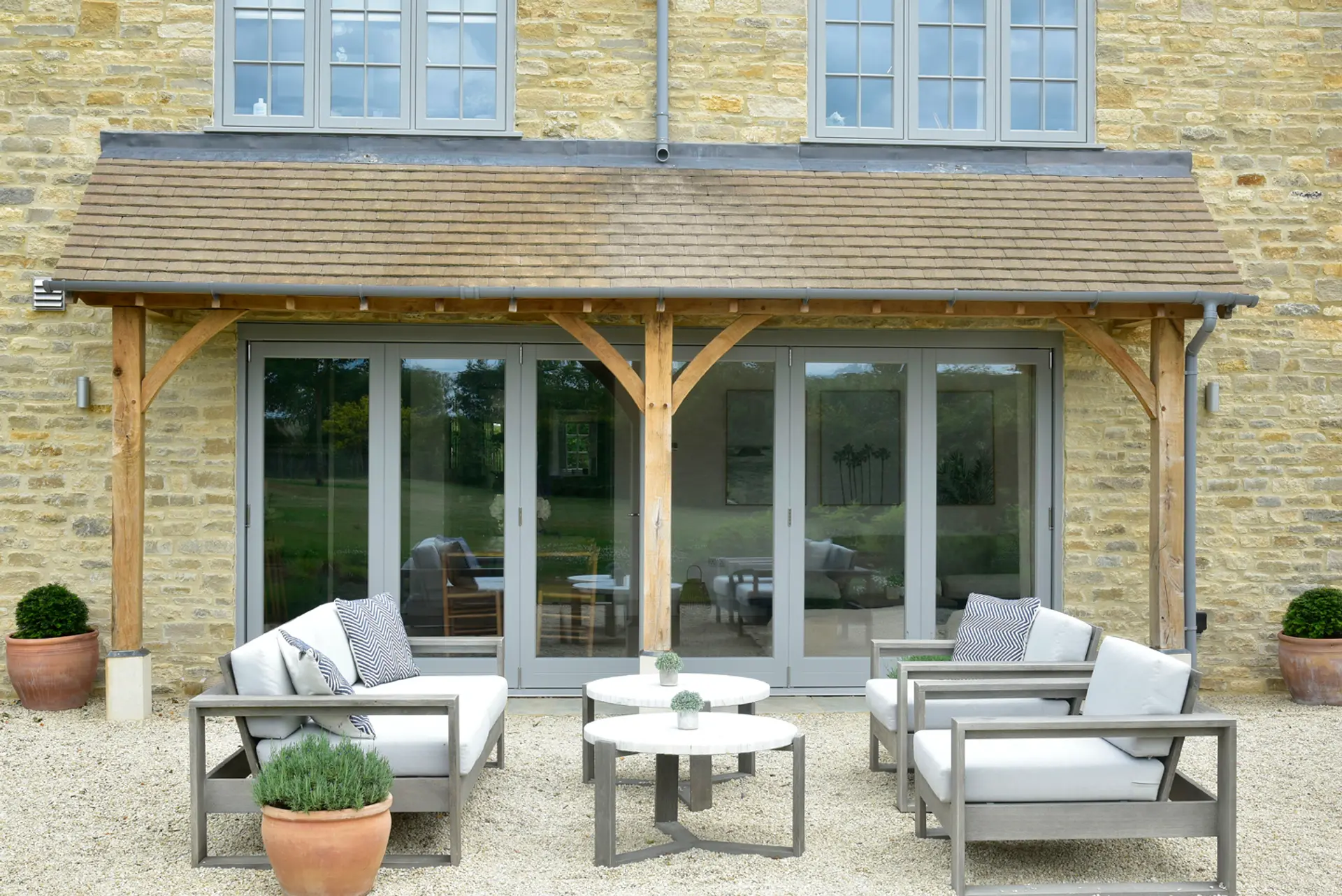 Bifold Door Grey Exterior - Bi-fold door in Grey