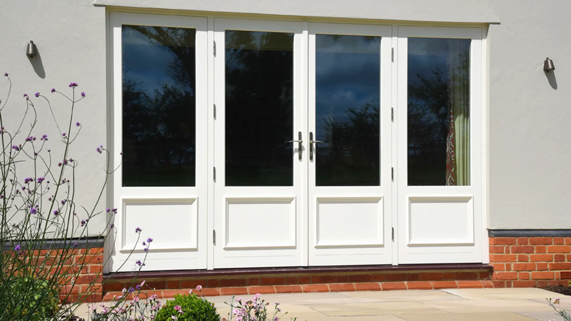 French Door White Exterior 6 - French door in White