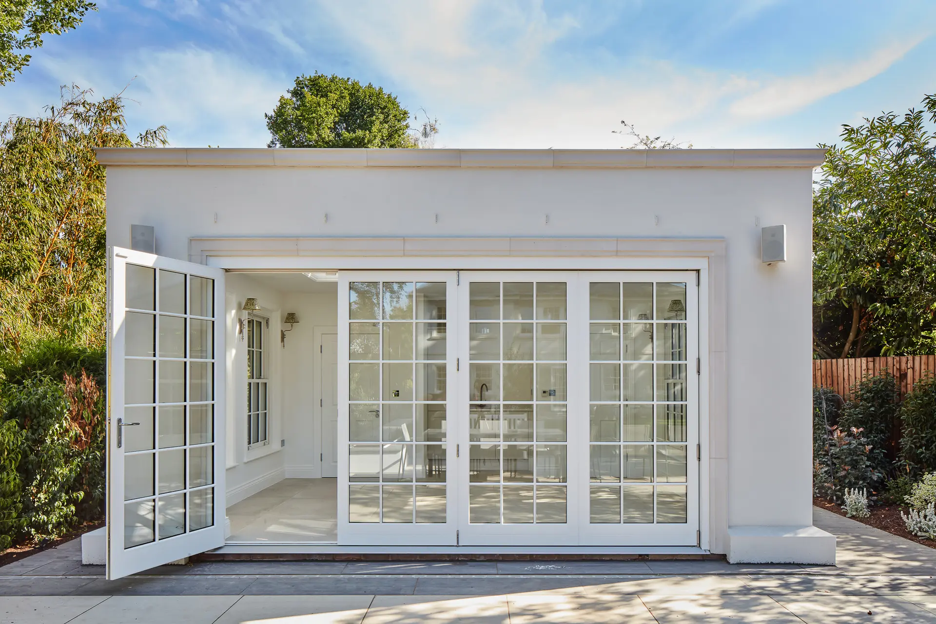 Bifold Door White Exterior 3 - Bi-fold door in White