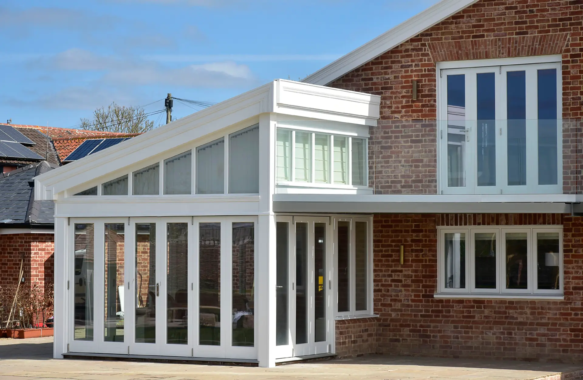 Bifold Door White Exterior 5 - Bi-fold door in White