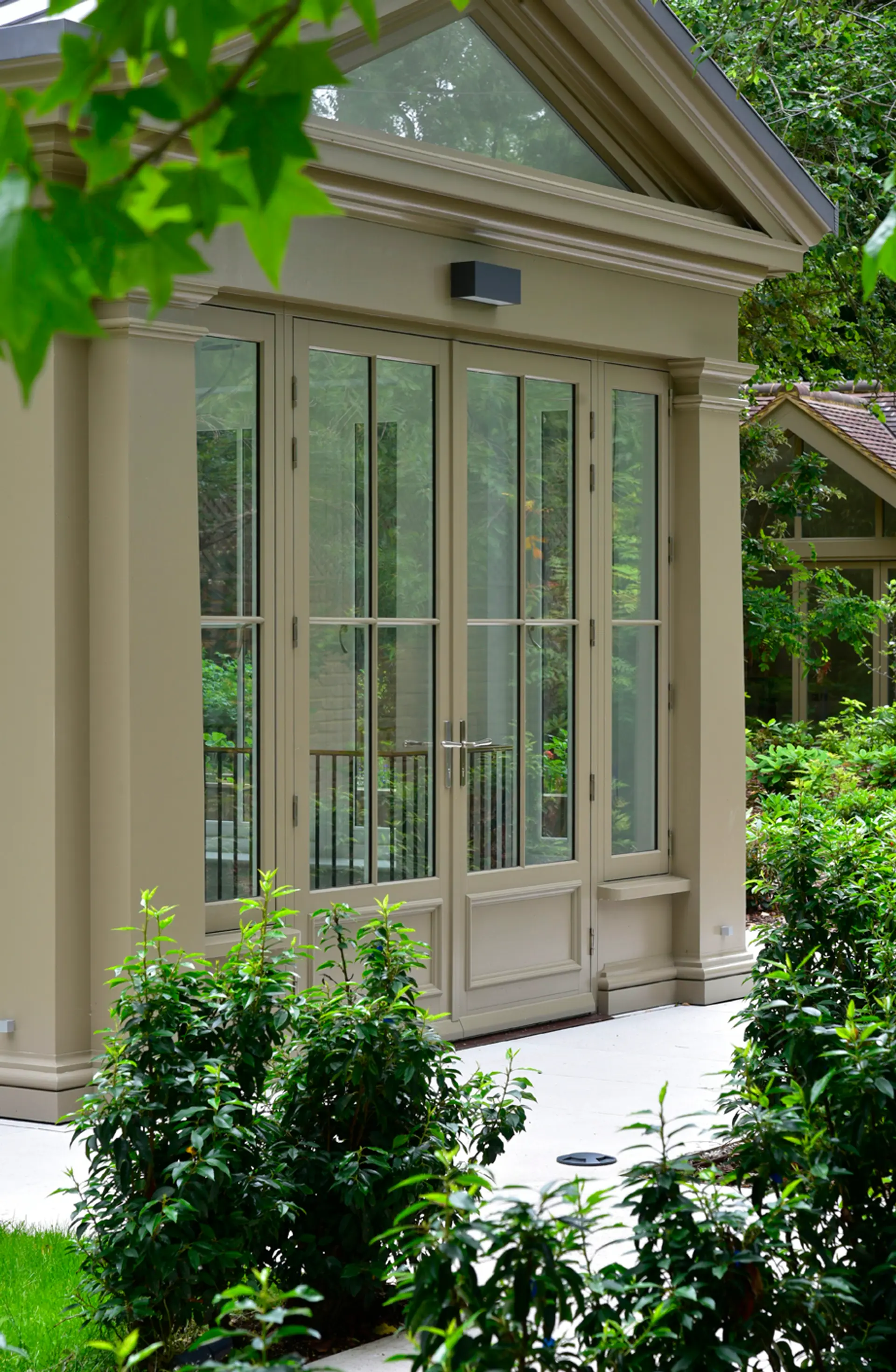 Single Door Green Exterior 3 - French door in Green