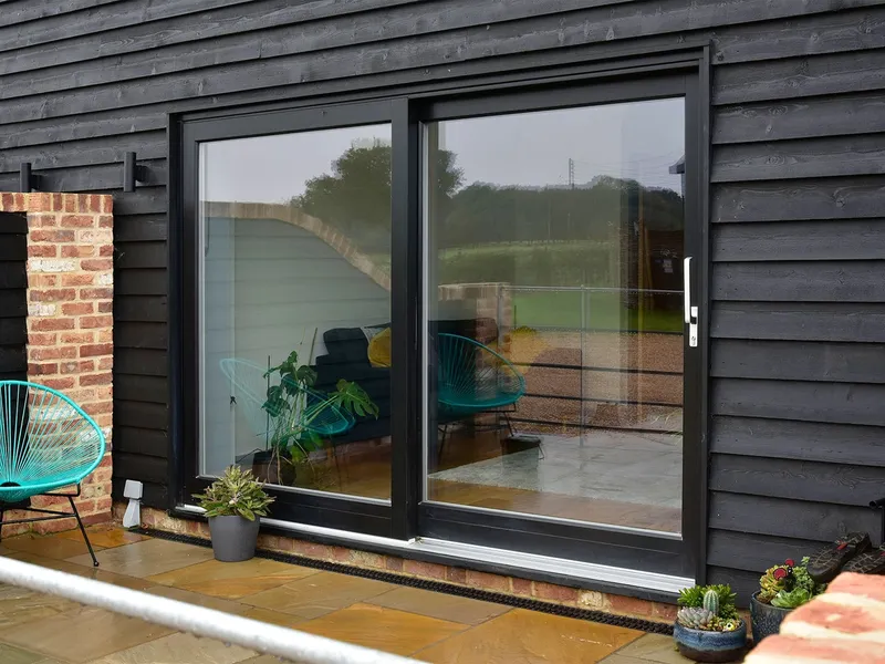 patio doors in black