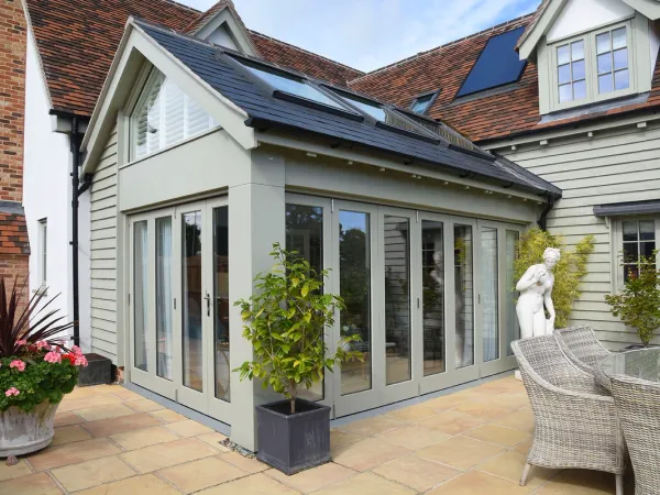 Bifold Door Grey Exterior 4 - Bi-fold door in Grey