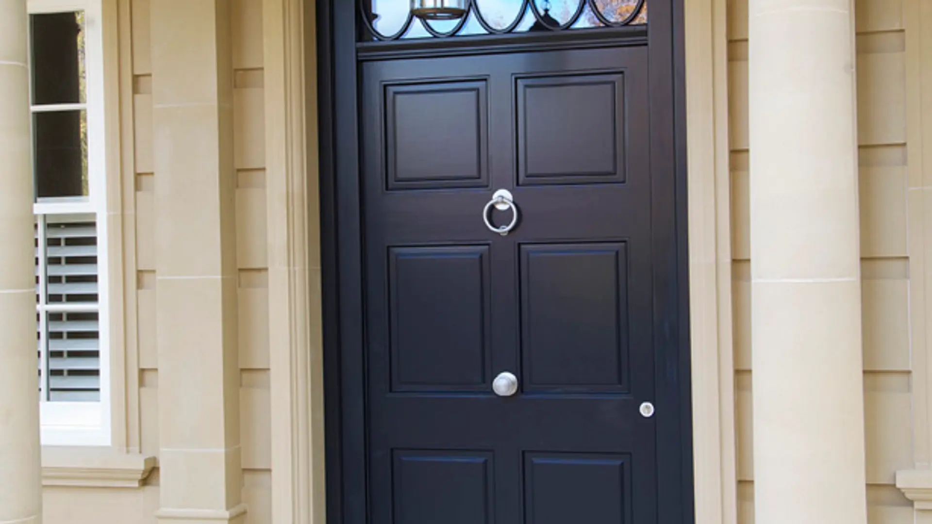 Entrance Door Black Exterior 8 - Entrance Door in Black