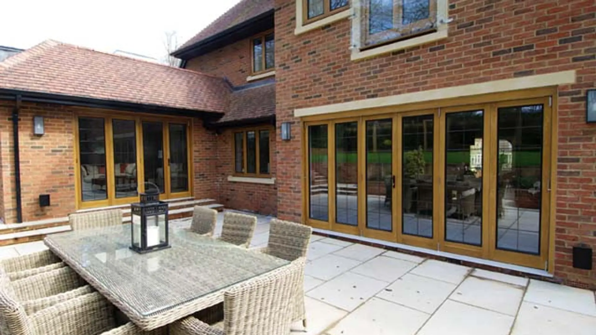 Bifold Door Stained Exterior - Bi-fold door in Stained