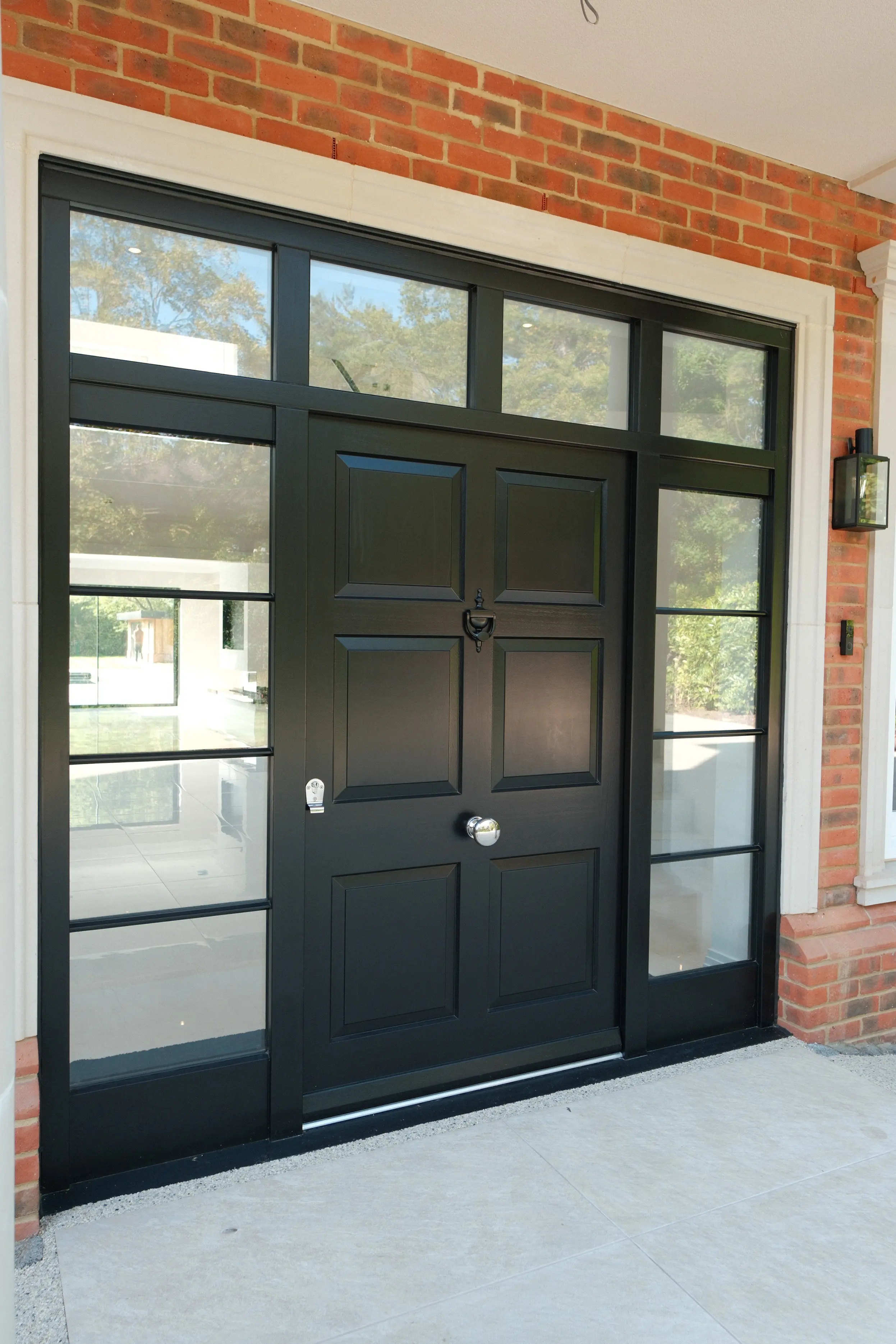 timber entrance door in black