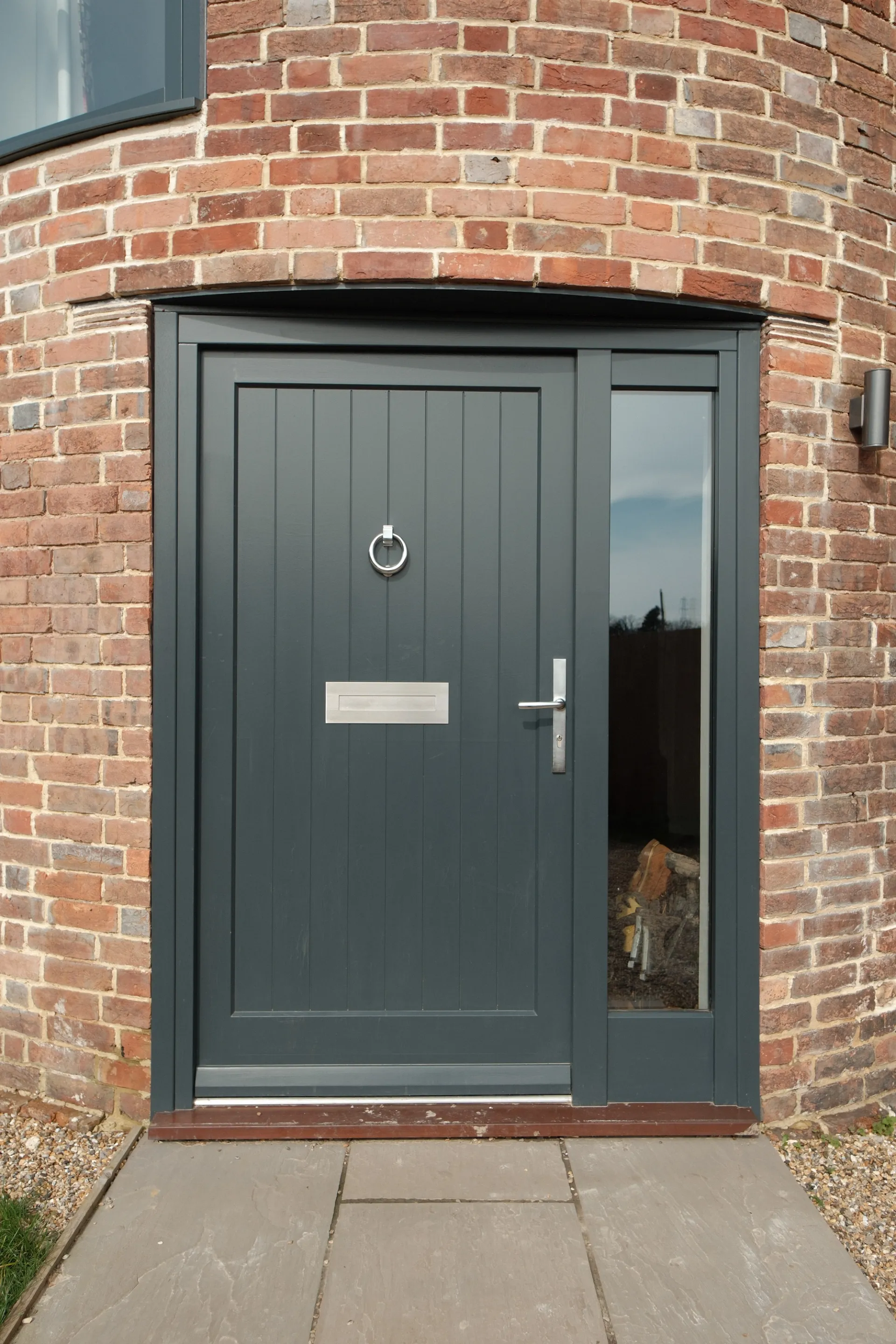 Entrance Door Grey Exterior 3 - Entrance Door in Grey
