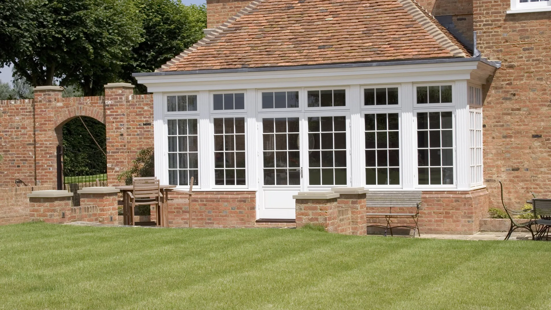 French Door White Exterior 4 - French door in White