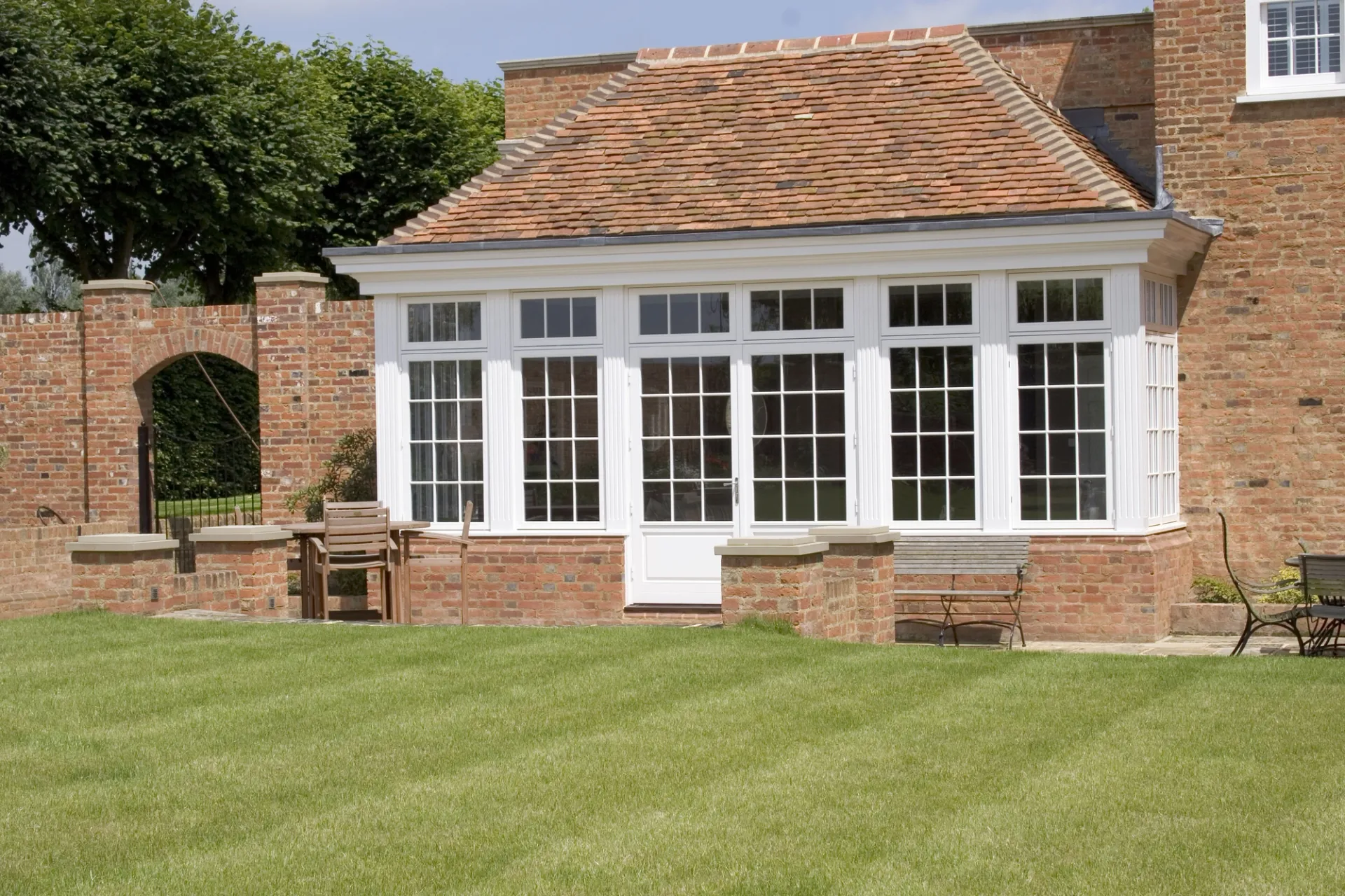 French Door White Exterior 4 - French door in White
