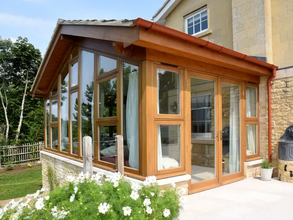 French Door Stained Exterior 2 - French door in Stained
